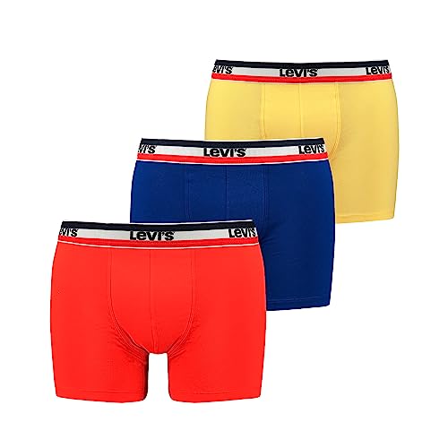 Levi's Herren Boxer, Red/Blue/Yellow, S (2er Pack) von LEVIS