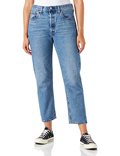 Levi's Damen 501® Crop Jeans,Medium Indigo Worn In,31W / 28L von Levi's