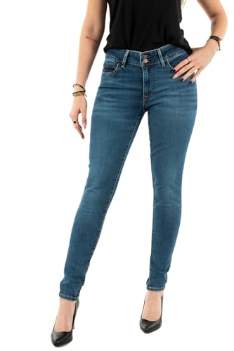 Levi's Damen 711 Double Button Jeans, Blue Wave Mid, 30W / 30L von Levi's