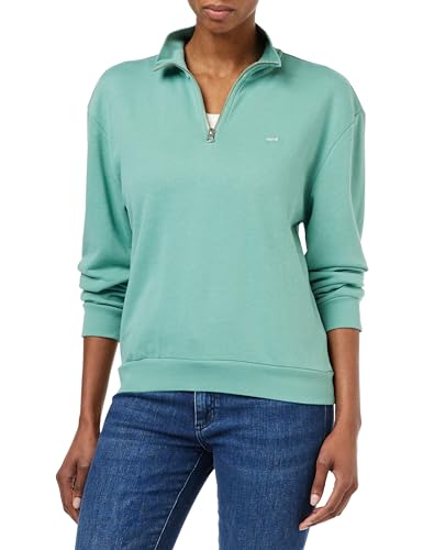 Levi's Damen Everyday 1/4 Zip Pullover Sweatshirt, Beryl Green, L Levi's Damen Everyday 1/4 Zip Pullover Sweatshirt, Beryl Green, L von Levi's
