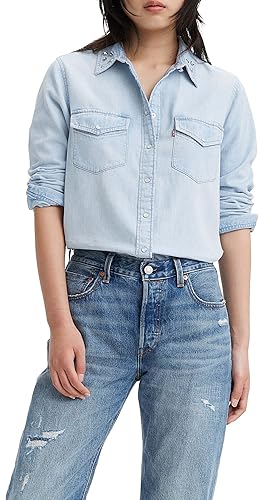 Levi's Damen Iconic Western Hemd,Bling Blue X,XS von Levi's