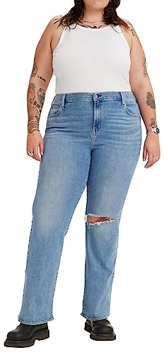 Levi's Damen Plus Size 726™ High Rise Flare Jeans,Medium Indigo Destructed,22 L von Levi's