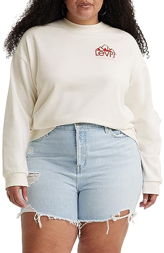 Levi's Damen Plus Size Graphic Salinas Crew Sweatshirt, Mountain Top Gardenia, 1XL von Levi's