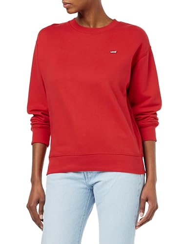Levi's Damen Standard Crew Sweatshirt,Script Red,M von Levi's