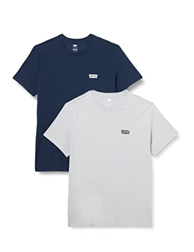 Levi's Herren 2pk Crewneck Graphic Mv Chesthit 2 Pack T-Shirt, Blau/Grau, XS von Levi's