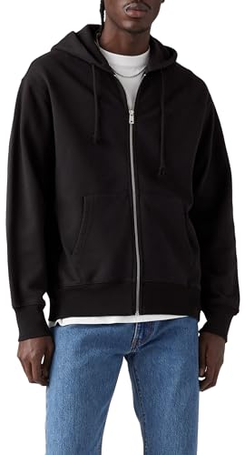 Levi's Herren Authentic Full Zip Sweatshirt, Black Agate Garment DYE F Black Agate, XL von Levi's