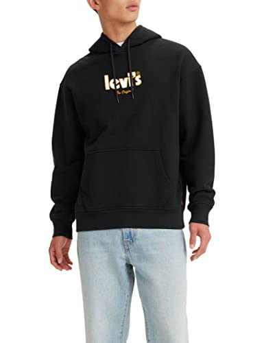 Levi's Herren Relaxed Graphic Sweatshirt Hoodie Kapuzenpullover,Holiday Poster Hoodie Caviar*,XL von Levi's