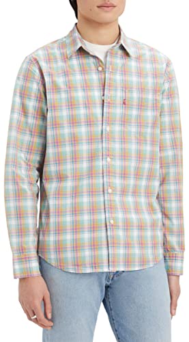 Levi's Herren Sunset 1-Pocket Standard Hemd,George Plaid Iris Orchid,XL von Levi's