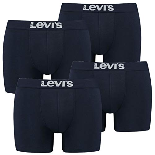 Levi´s Herren Solid Basic Boxershorts im Vorteilspack 2x2 Pack (Navy, M) von LEVI'S