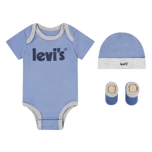 Levi's Kids Lhn poster logo 3pc boxset Unisex 6 Monate Quartz Pink von Levi's