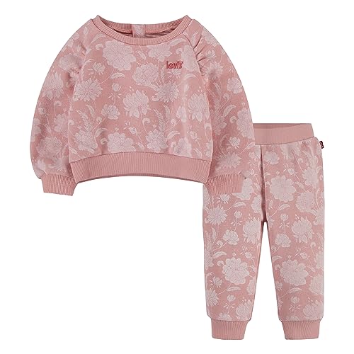 Levi's Kids Lvg floral sweat set Baby Mädchen Glaçage Pink. 9 Monate von Levi's Kids