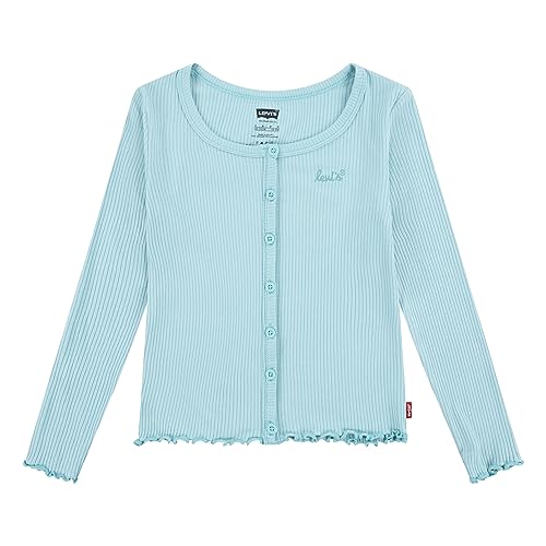 Levi's Kids Lvg solid ls scoop neck rib top Mädchen Aqua Sea Blue 4 Jahre von Levi's