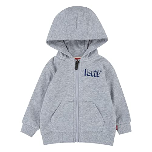 Levi's Kids logo full zip hoodie Baby Jungen Light Grayheather 18 Monate von Levi's