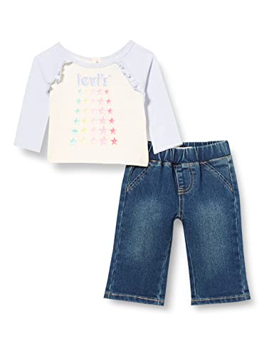 Levi's Kids ruffle top & wide denim se Baby Mädchen Halogen Blue 24 Monate von Levi's