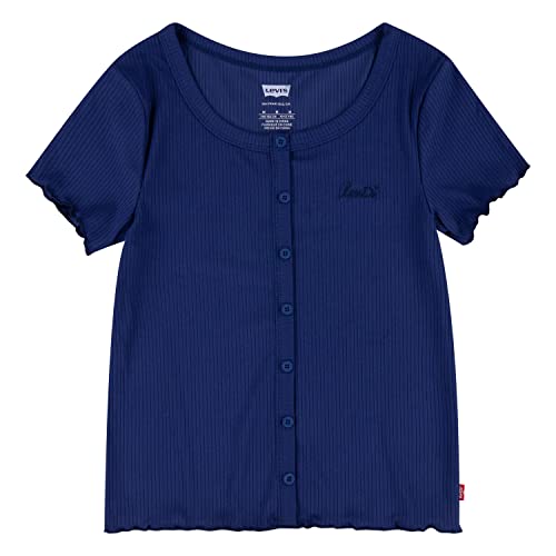 Levi's Kids ss scoop neck ribbed knit Mädchen Blau - Twilight Blue 10 Jahre von Levi's