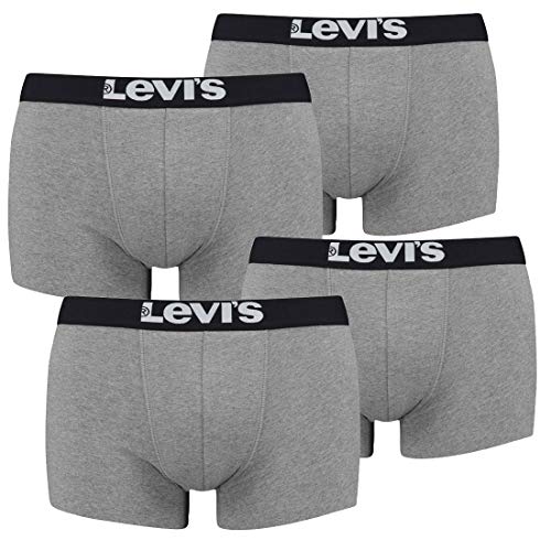 Levi's Levis Herren Trunk Boxershort 200SF - 2x2 Paar Shorts (4er Pack), Farbe:Middle Grey mélange, Bekleidungsgröße:M von Levi's