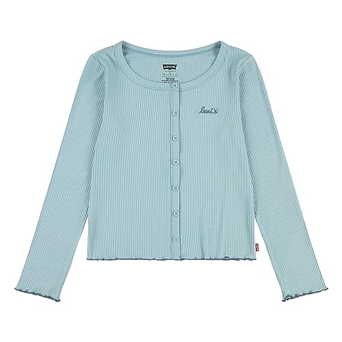 Levi's Kids Lvg solid ls scoop neck rib top Mädchen Aqua Sea Blue 16 Jahre von Levi's