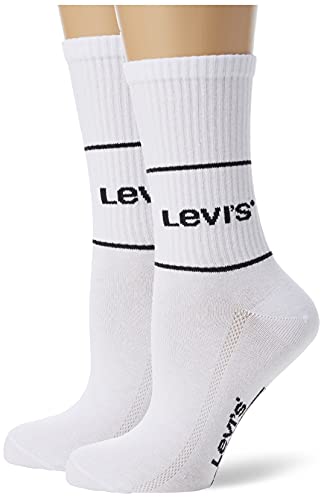 Levi's Unisex Logo Sport Unisex Cut Short sock, Weiß, 39 EU von Levi's