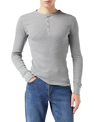 Levi's Men's 300ls Long Sleeve 1p Henley Shirt, Grey, S von LEVIS