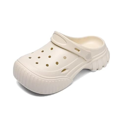 Lewhosy Damen Clog Gartenclog Sommer Gartenschuhe leicht Gartenclog Hausschuh Blumenmuster beige-35 von Lewhosy