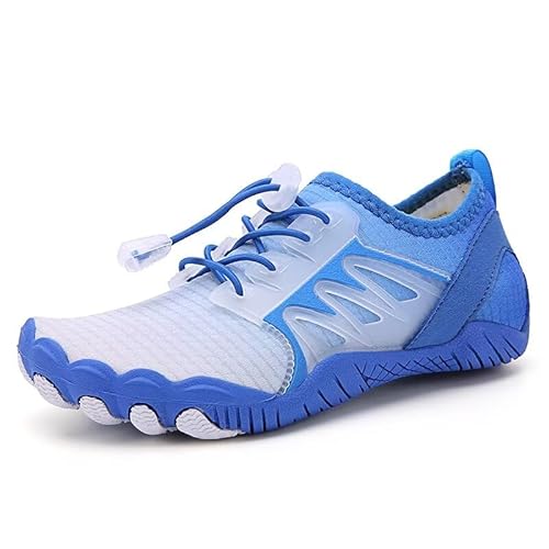 Lewhosy Kinder Barfußschuhe Schnell Trocknend Badeschuhe Wasserschuhe Schwimmschuhe für Jungen Mädchen(A518-Blau-29) von Lewhosy