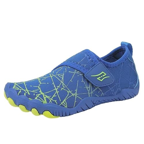 Lewhosy Kinder Barfußschuhe Schnell Trocknend Badeschuhe Wasserschuhe Schwimmschuhe für Jungen Mädchen(L616-Blau-26) von Lewhosy