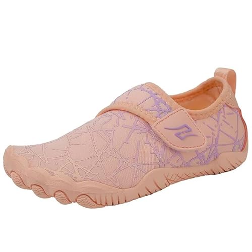 Lewhosy Kinder Barfußschuhe Schnell Trocknend Badeschuhe Wasserschuhe Schwimmschuhe für Jungen Mädchen(L616-Rosa-26) von Lewhosy