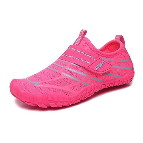 Lewhosy Kinder Barfußschuhe Schnell Trocknend Badeschuhe Wasserschuhe Schwimmschuhe für Jungen Mädchen(W-23-Rot-29) von Lewhosy