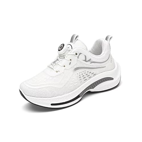 Lewhosy Kinderschuhe Atmungsaktiv Sportschuhe Jungen Leicht Hallenschuhe Mädchen Turnschuhe Outdoor Laufschuhe Sneakers(D-Weiß grau,32) von Lewhosy