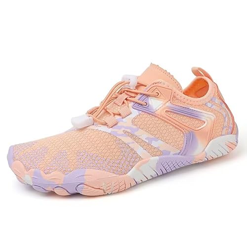 Lewhosy Unisex Barfußschuhe Herren Damen Wasserchuhe Schnell Trocknend Badeschuhe Aquaschuhe Strandschuhe Fitnessschuhe(1035-Rosa-35) von Lewhosy