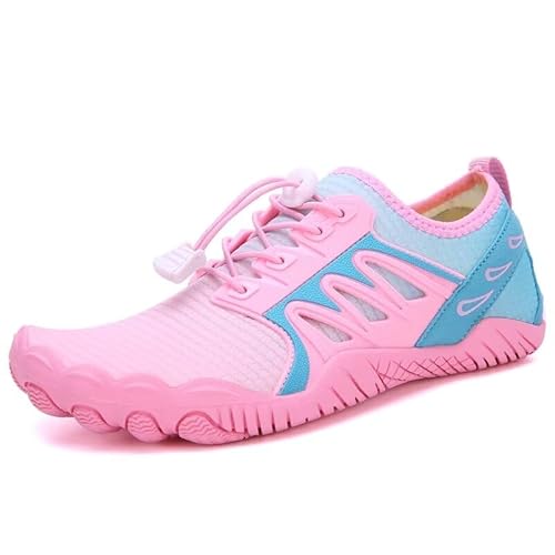 Lewhosy Unisex Barfußschuhe Herren Damen Wasserchuhe Schnell Trocknend Badeschuhe Aquaschuhe Strandschuhe Fitnessschuhe(A166-Rosa-35) von Lewhosy