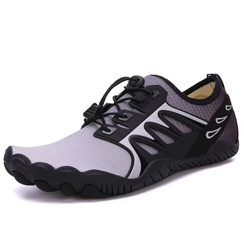 Lewhosy Unisex Barfußschuhe Herren Damen Wasserchuhe Schnell Trocknend Badeschuhe Aquaschuhe Strandschuhe Fitnessschuhe(A166-Schwarz-37) von Lewhosy