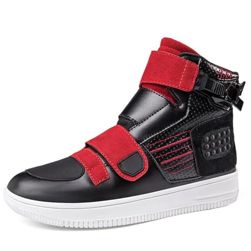 Herren-Motorradschuhe, sportliche, sichere, bequeme Motorrad-Sneaker for Herren, verbrühungshemmende Knöchelstütze, Straßen-Freizeitschuhe, geeignet for alle Arten von Wetter und Szenen(Color:Black,Si von Lfzhjzc