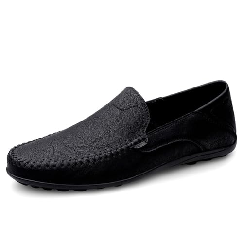 Herren-Slip-On-Loafer, Lazy Shoe, lässige, modische Herren-Leder-Loafer, atmungsaktive, Bequeme Herren-Slip-On-Kleiderschuhe, for Büroarbeit, Spazierengehen, Autofahren, Tragen den ganzen Tag (Color von Lfzhjzc