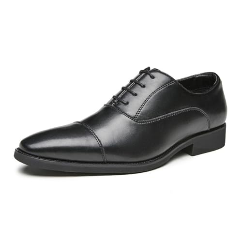 Lfzhjzc Herren-Lederschuhe, klassisches Paar for formelle Anlässe (Color : Black, Size : 41 EU) von Lfzhjzc