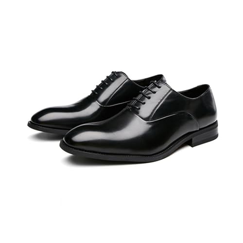Lfzhjzc Herren-Schuhe, Bequeme Business-Oxford-Schuhe, modischer Freizeit-Lederschuh, geeignet for Büro, Arbeit, Gehen, Autofahren (Color : Black, Size : 43 EU) von Lfzhjzc