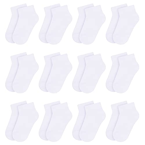 Libella 12 Paar Sneaker Socken Jungen/Mädchen Kurzsocken Füßlinge schwarz und weiß zur Auswahl 80% Baumwolle 2863 35-38 von Libella