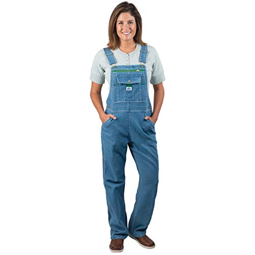 Liberty Damen Washed Denim Bib Overalls, Helle Stone-Waschung, Medium von Liberty