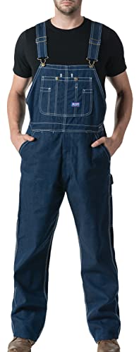 Liberty Walls Big Smith Rigid Latzhose für Herren, Starrer Denim, 44W / 34L von Liberty