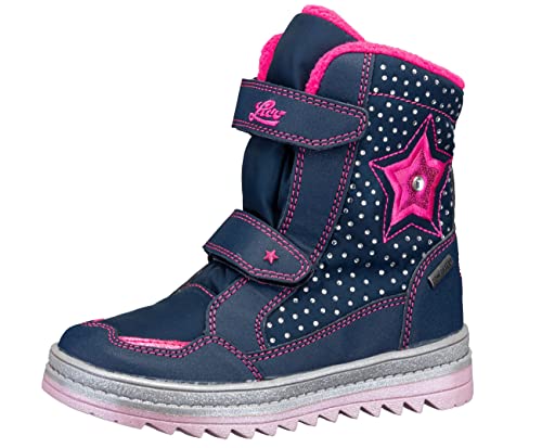 Lico Aura V Mädchen Schneestiefel, marine/pink, 27 EU von Lico