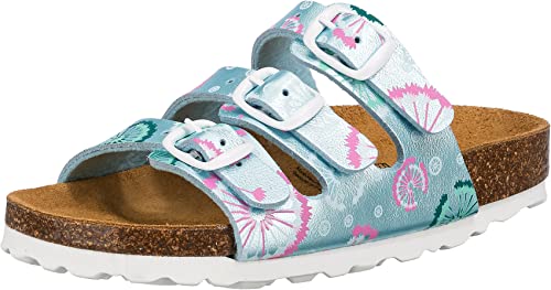 Lico Mädchen Bioline Flower Kids Hausschuhe, Mint, 37 EU von Lico