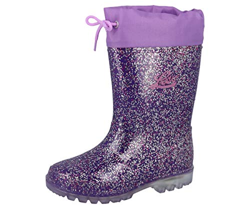 Lico Mädchen Powerlight W Blinky Gummistiefel, Lila Pink Silber, 34 EU von Lico