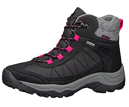 Lico Randers Damen Schneestiefel, schwarz/pink, 36 EU von Lico