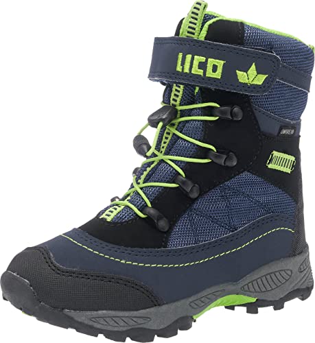 Lico Unisex Kinder Sundsvall Vs Schneestiefel, Marine Schwarz Lemon, 27 EU von Lico