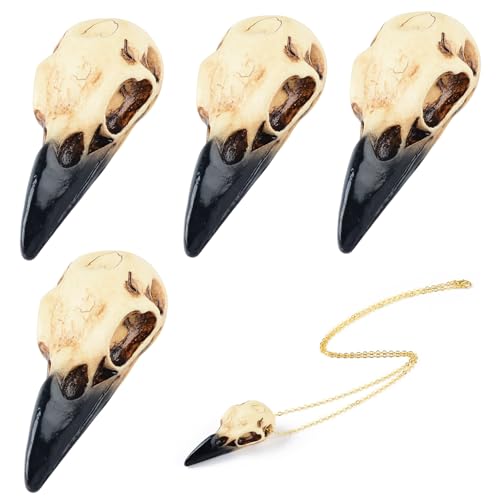 4-teiliger Rabenschädel gotischer mittelalterlicher Tierschädel für Schmuckhalsketten Simulation einer gruseligen hängenden Rabenfigur aus Kunstharz für Partys Cosplay Bühnenbilder 4-teiliger Rabenschädel gotischer mittelalterlicher Tierschädel für Schmuckhalsketten Simulation einer gruseligen hängenden Rabenfigur aus Kunstharz für Partys Cosplay Bühnenbilder von Licsaliwe