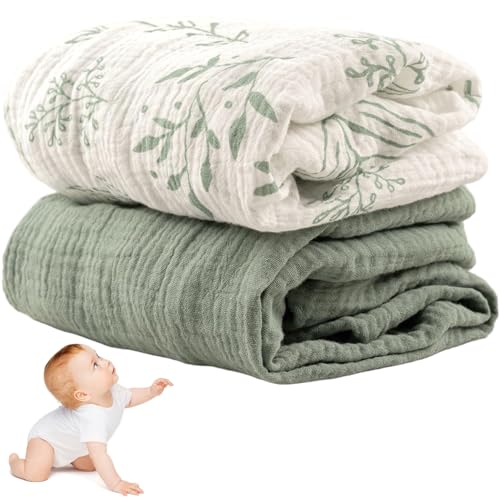 Baby-Stubenbettlaken 2 Stück weiche und hautfreundliche Matratzenlaken aus Baumwolle für Stubenwagen mit Gummizug grüne Farbe und grünes Muster universell für Standardunterlagen Baby-Stubenbettlaken 2 Stück weiche und hautfreundliche Matratzenlaken aus Baumwolle für Stubenwagen mit Gummizug grüne Farbe und grünes Muster universell für Standardunterlagen von Licsaliwe