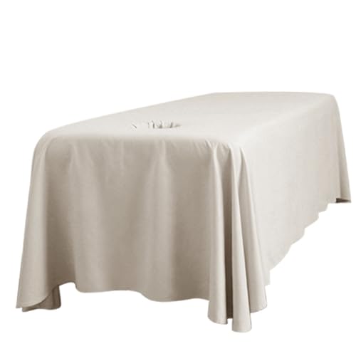 Massage-Bettlaken, Massage-Bettlaken, 289,6 x 180,3 cm, atmungsaktiver Tischrock mit Gesichtsloch, waschbar, wiederverwendbar, Beauty-Abdeckung, Spa-Abdeckung, Khaki Massage-Bettlaken, Massage-Bettlaken, 289,6 x 180,3 cm, atmungsaktiver Tischrock mit Gesichtsloch, waschbar, wiederverwendbar, Beauty-Abdeckung, Spa-Abdeckung, Khaki von Licsaliwe