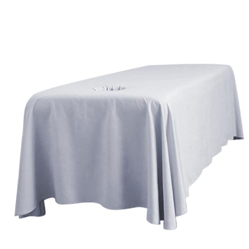 Massagebettlaken 284, 9 x 180, 3 cm atmungsaktiver Massagetischrock mit Gesichtsloch waschbarer wiederverwendbarer Kosmetikbettbezug Spa-Bettlaken für Salonmassage Hellgrau Massagebettlaken 284, 9 x 180, 3 cm atmungsaktiver Massagetischrock mit Gesichtsloch waschbarer wiederverwendbarer Kosmetikbettbezug Spa-Bettlaken für Salonmassage Hellgrau von Licsaliwe