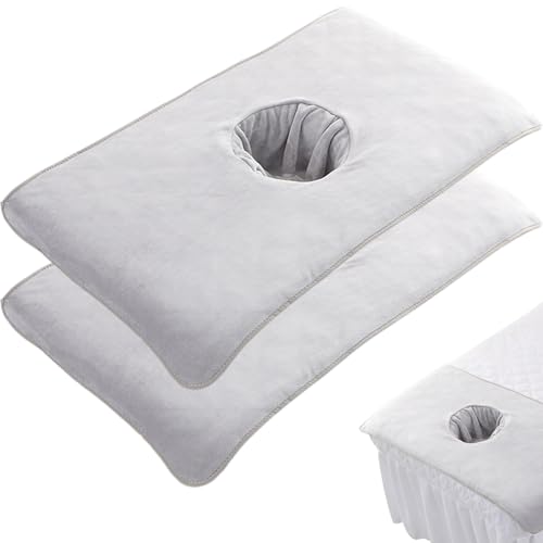 Massagetisch-Laken 2-teilig Massagetisch-Bezug mit Gesichtsloch 40, 6 x 80, 9 cm Mikrofaser-Massagebett-Bezug bequem und hautfreundlich wasserabsorbierende Tischwäsche Grau Massagetisch-Laken 2-teilig Massagetisch-Bezug mit Gesichtsloch 40, 6 x 80, 9 cm Mikrofaser-Massagebett-Bezug bequem und hautfreundlich wasserabsorbierende Tischwäsche Grau von Licsaliwe