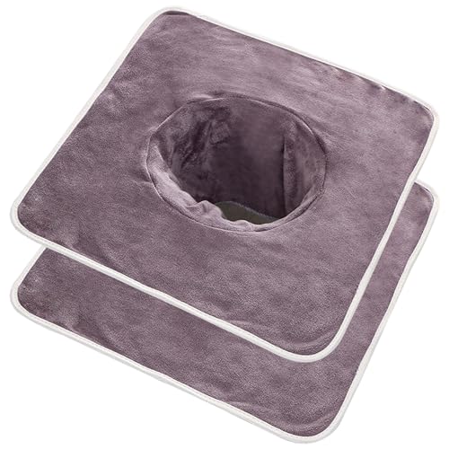 Massagetisch-Laken Massagebett-Handtuch mit Gesichtsloch 2 Stück 35, 6 x 35, 6 cm Mikrofaser-Massagetisch-Bezug mit feiner Einfassung weich saugfähig fusselfrei Kosmetikbett-Bezug Massagetisch-Laken Massagebett-Handtuch mit Gesichtsloch 2 Stück 35, 6 x 35, 6 cm Mikrofaser-Massagetisch-Bezug mit feiner Einfassung weich saugfähig fusselfrei Kosmetikbett-Bezug von Licsaliwe